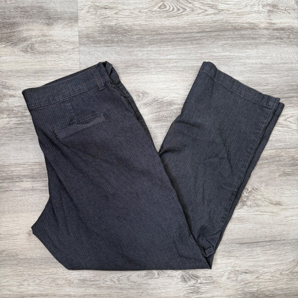 Riders by Lee Women 14P Gray Herringbone Straight‎ Leg Stretch Pants 136AP86